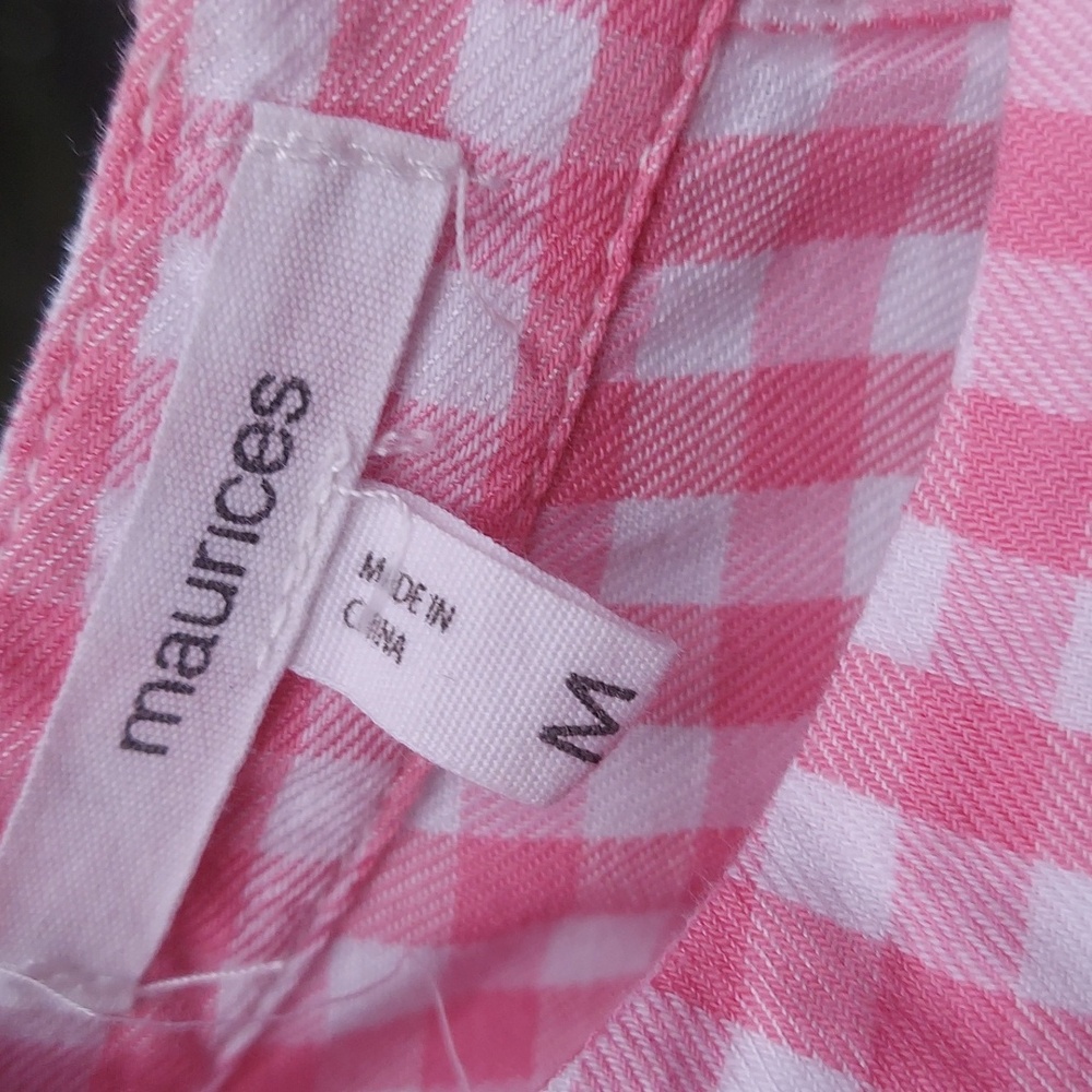 Maurices Checker Keyhole Front Button Down Back L… - image 8
